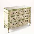 Louis xv style painted commode three drawer 20th c 34 x 46 x 20 34