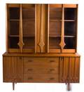 MidCentury Maple Glass Front Hutch