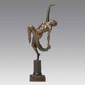 Alice morgan wright american 18811974 bronze figure of a draped female figure standing on a pillar signed foundry mark 10 12 x 2 x 4