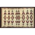Navajo rug geometric design on cream ground 20th c 79 x 48