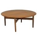 Danish modern walnut coffee table 1960s unmarked 16 x 38 12 dia