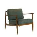 Folke ohlsson dux lounge chair sweden 1960s stained beech brass and upholstery paper label 26 x 28 x 29