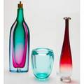 Midcentury european glass three pieces nils landberg for orrefors bud vase flavio poli for seguso lamp base and val st lambert attribution bullicante vase 20th c orrefors signed others unma