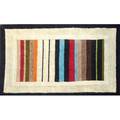 Style of gene davis multicolored wool area rug 79 x 114