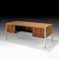 Richard schultz executive desk usa 1960s rosewood chromed steel unmarked 29 x 72 x 32