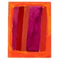 Rex ashlock american 19181999 gouache on paper abstraction in oranges and purple ca 196364 framed estate stamp and dated 25 34 x 19 78 sheet