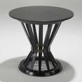 Edward wormley dunbar sheafofwheat occasional table berne in mahogany brass and marble brass tag 20 x 22 dia