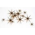 C jere artisan house starburst wall sculpture usa 1981 brass and gilt iron signed and dated 56 x 31 x 7