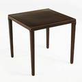Khouri guzman bunce emile occasional table usa 2000s leather over wood unmarked 19 34 x 20 12 sq