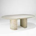 Karl springer karl springer inc dining table usa 1980s tessellated stone brass brass label 29 14 x 84 12 x 48 12