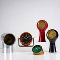 Angelo mangiarotti and bruno morassutti etc five desk clocks two seticon kirschhamilton aurora clock howard miller and unmarked faux malachite clock tallest 9 12