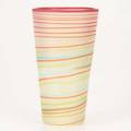 Cenedese tapered scavo glass vase italy c1990 engraved signature with foil label 14 x 8 dia