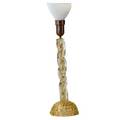 Barovier tall table lamp italy 1950s clear glass with cased gold leaf unmarked overall 33 12 x 10 dia