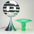 Ross lovegrove luce plan viso tall zebra table lamp by viso together with luce plan saucer lamp italy c2005 acrylic aluminum molded plastic both labeled tallest 27 x 15 dia