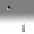 Pier and achille giacomo castiglioni flos arco floor lamp italy 2000s brushed steel aluminum and marble as shown 98 12 x 13 x 78 12 provenance rory and eli tahari