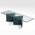 Paul evans welded and patinated steel coffee table with square plate glass top 17 x 60 x 20