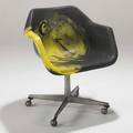 Robert loughlin robin day john stuart swivel armchair usa 1950s90s painted and molded plastic and cast aluminum marked 29 x 24 x 21