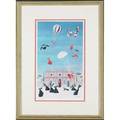 Carlo canevari italian 1922  1996 lithograph in colors of nuns and balloons 1965 framed signed dated and numbered 18 78 x 11 38 sight