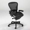 Aeron chair herman miller true black usa 1990s raised signature and label 42 x 27 x 23