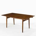 Hans wegner andreas tuck dining table denmark 1960s teak and oak branded 28 x 63 x 33 34