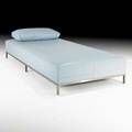Christian liaigre custom daybed 2000s leather brushed steel unmarked 16 x 99 x 43 12 provenance collection of rory and elie tahari new york
