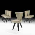 James mont james mont designs six dining chairs new york 1960s chenille cerused oak unmarked 37 x 18 x 20