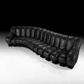 Berger peduzziriva ulrich desede ds 600 organic sofa with fourteen segments switzerland ca 1970 leather felt several stendig labels overall 138 long each segment 30 x 10 x 40