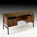 Omann jun omann jun mobelfabrik rosewood desk no nr75 denmark 1960s brass label 28 34 x 60 12 x 32