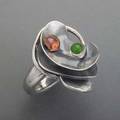 Sam kramer 19131964 mens sculptural ring new york city ca 1950 silver  fused copper nephrite cabochon makers mark size 9 323g