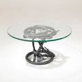 Albert paley vortex occasional table rochester new york 2006 glass forged and fabricated steel signed albert paley 2006 18 x 36 top 34