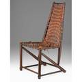 Wharton esherick side chair paoli pa 1932 maple oak leather signed we xxxii 37 x 17 x 18 provenance purchased from the artist by marjorie content thence by descent