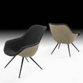 Pierre guariche pair of lounge chairs france 1950s wool canvas enameled steel brass unmarked 29 12 x 27 x 31