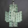 Fontana arte attr tiered chandelier italy 1950s cut crystal chromed brass ten sockets unmarked overall 39 x 12 sq
