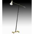 Arredoluce attr floor lamp 1970s enameled steel and aluminum brass wiring single socket unmarked as shown 79 x 42 x 10