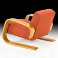 Alvar aalto artek tank lounge chair no 37400 finland 1950s birch upholstery unmarked 26 x 30 x 33