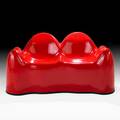 Wendell castle molar settee usa 1960s gelcoated fiberglass rubber unmarked 25 12 x 52 12 x 33