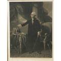 George washington framed print together with three victorian frames 19th c print 29 x 22 sight