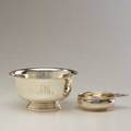Federal style american sterling two pieces 20th c bowl in the revere style by ps co s kirk  son porringer 184 ot largest 4 14 x 8 14