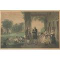 19th c american engraving handtinted image the home of washington engraved by thomas oldham barlow new york framed 20 x 30 12 sight