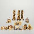 Carved ivory twentyfive netsukes figures and snuff bottles 20th c some signed tallest 5 14