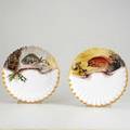 Rutherford b hayes presidential service haviland two porcelain desert plates with fishes designed by theodore r davis france c1880 marked each 8 38 dia