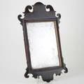 Chippendale mirror walnut veneer over pine 18th19th century 23 x 14