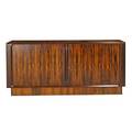 Bernhard pedersen  son rosewood tambour cabinet denmark 1980s branded 32 x 71 x 19 34