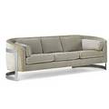 Selig threeseat sofa denmark 1970s chromed steel velour unmarked 28 12 x 84 x 32