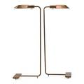 Cedric hartman b 1929 pair of adjustable floor lamps omaha ne 1980s brass acrylic single socket signed and numbered 36 x 11 x 13 12