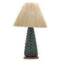 Rose krebs table lamp new york 1950s glazed earthenware walnut string shade unmarked overall 29 x 18 x 12 note retailed by vladimir kagan