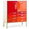 Raymond loewy 1893  1986 compagnie desthetique industrielle df 2000 cabinet france 1970s enameled steel acrylic laminate rosewood manufacturers label 49 12 x 41 14 x 22