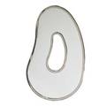 Hubert le gall b 1961 amoeba mirror france 2000s nickeled brass mirrored glass unmarked 48 x 28 12 x 1