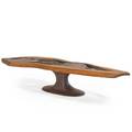 James martin attr coffee table new hope pa 1960s laminated sculpted and carved walnut unmarked 13 34 x 72 12 x 20 12