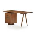 George nakashima 1905  1990 nakashima studios walnut single pedestal desk new hope pa 1962 unmarked 29 x 54 x 26 provenance available copy of original order card